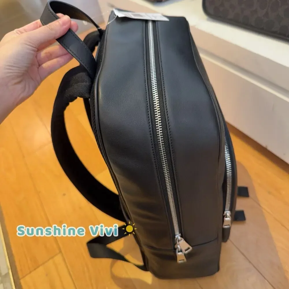 NWT Coach Men’s Aiden Backpack in Signature Canvas Silver/Black Signature CDY12